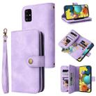 For Samsung Galaxy A51 4G Multifunctional Card Slot Zipper Wallet Leather Phone Case(Purple) - 1