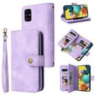 For Samsung Galaxy A71 4G Multifunctional Card Slot Zipper Wallet Leather Phone Case(Purple) - 1