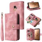 For Samsung Galaxy S9 Multifunctional Card Slot Zipper Wallet Leather Phone Case(Rose Gold) - 1