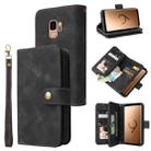 For Samsung Galaxy S9 Multifunctional Card Slot Zipper Wallet Leather Phone Case(Black) - 1