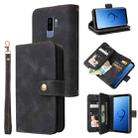 For Samsung Galaxy S9+ Multifunctional Card Slot Zipper Wallet Leather Phone Case(Black) - 1