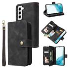 For Samsung Galaxy S22 5G Multifunctional Card Slot Zipper Wallet Leather Phone Case(Black) - 1