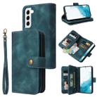 For Samsung Galaxy S22+ 5G Multifunctional Card Slot Zipper Wallet Leather Phone Case(Blue) - 1