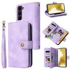 For Samsung Galaxy S23 5G Multifunctional Card Slot Zipper Wallet Leather Phone Case(Purple) - 1