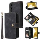 For Samsung Galaxy S23 5G Multifunctional Card Slot Zipper Wallet Leather Phone Case(Black) - 1