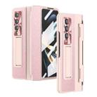 For Samsung Galaxy Z Fold4 Integrated Full Coverage Phone Case with Hinge(Pink) - 1