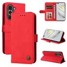 For Huawei nova 10 Skin Feel Life Tree Metal Button Leather Phone Case(Red) - 1