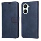 For Huawei nova 10 SE Classic Calf Texture Flip Leather Phone Case(Blue) - 1