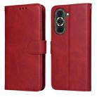 For Huawei nova 10 Classic Calf Texture Flip Leather Phone Case(Red) - 1