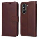 For Huawei nova 10 Pro Classic Calf Texture Flip Leather Phone Case(Brown) - 1