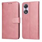 For OPPO A58 5G Classic Calf Texture Flip Leather Phone Case(Rose Gold) - 1