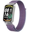 For Xiaomi Mi Band 7 Pro Integrated PC Protective Case + Nylon Loop Watch Band(Lilacs) - 1
