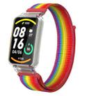 For Xiaomi Mi Band 7 Pro Integrated PC Protective Case + Nylon Loop Watch Band(Rainbow) - 1