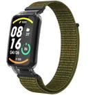 For Xiaomi Mi Band 7 Pro Integrated PC Protective Case + Nylon Loop Watch Band(Olive) - 1