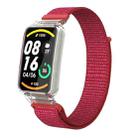 For Xiaomi Mi Band 7 Pro Integrated PC Protective Case + Nylon Loop Watch Band(Red) - 1