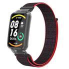For Xiaomi Mi Band 7 Pro Integrated PC Protective Case + Nylon Loop Watch Band(Red Black) - 1