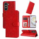 For Huawei nova 10 Embossed Sunflower Leather Phone Case(Red) - 1