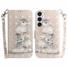 For Samsung Galaxy S23 5G 3D Colored Pattern Flip Leather Phone Case(Squirrels) - 1