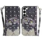 For Samsung Galaxy S23+ 5G 3D Colored Pattern Flip Leather Phone Case(Hug Cat) - 1