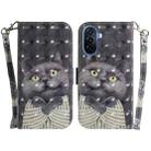 For Huawei nova Y70 Plus 3D Colored Pattern Flip Leather Phone Case(Hug Cat) - 1