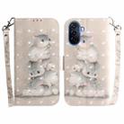 For Huawei nova Y70 Plus 3D Colored Pattern Flip Leather Phone Case(Squirrels) - 1