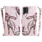 For Motorola Moto G72 3D Colored Pattern Flip Leather Phone Case(Butterfly High-heeled) - 1