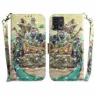 For Motorola Moto G72 3D Colored Pattern Flip Leather Phone Case(Zoo) - 1