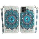 For Motorola Moto G72 3D Colored Pattern Flip Leather Phone Case(Peacock Wreath) - 1