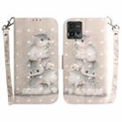 For Motorola Moto G72 3D Colored Pattern Flip Leather Phone Case(Squirrels) - 1