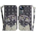 For Xiaomi 12T Pro 3D Colored Pattern Flip Leather Phone Case(Hug Cat) - 1