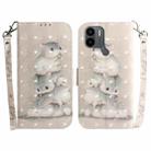 For Xiaomi Redmi A1+ 3D Colored Pattern Flip Leather Phone Case(Squirrels) - 1