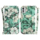 For Nokia G60 3D Colored Pattern Flip Leather Phone Case(Watercolor Flower) - 1