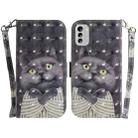 For Nokia G60 3D Colored Pattern Flip Leather Phone Case(Hug Cat) - 1