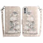 For Nokia G60 3D Colored Pattern Flip Leather Phone Case(Squirrels) - 1
