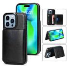 For iPhone 14 Pro Max Shockproof PU + TPU Phone Case(Black) - 1