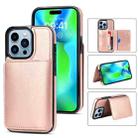 For iPhone 14 Pro Max Shockproof PU + TPU Phone Case(Rose Gold) - 1