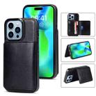 For iPhone 14 Pro Shockproof PU + TPU Phone Case(Black) - 1