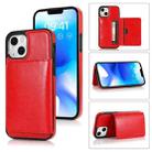For iPhone 14 Shockproof PU + TPU Phone Case(Red) - 1