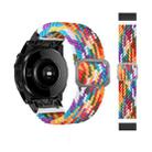 For Garmin Fenix 7X Adjustable Nylon Braided Elasticity Watch Band(Rainbow 02) - 1