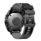 For Garmin Fenix 7X 26mm Plain Weave Two-Color Quick Release Silicone Watch Band(Black Grey) - 1