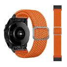 For Garmin Fenix 7 Adjustable Nylon Braided Elasticity Watch Band(Orange) - 1