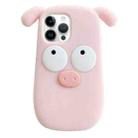 For iPhone 14 Pro 3D Cute Pig Silicone Phone Case(Pink) - 1