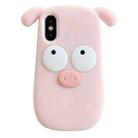 For iPhone XS Max 3D Cute Pig Silicone Phone Case(Pink) - 1