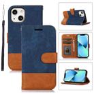 For iPhone 13 mini Splicing Leather Phone Case(Dark Blue) - 1