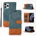 For iPhone 11 Pro Max Splicing Leather Phone Case(Green) - 1