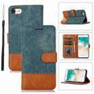 For iPhone SE 2022 / SE 2020 / 7 / 8 Splicing Leather Phone Case(Green) - 1