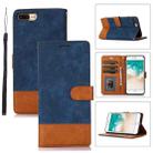 For iPhone 7 Plus / 8 Plus Splicing Leather Phone Case(Dark Blue) - 1