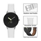 For Google Pixel Watch Round Tail Genuine Leather Watch Band(White) - 2