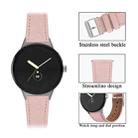 For Google Pixel Watch Round Tail Genuine Leather Watch Band(Pink) - 2