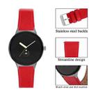 For Google Pixel Watch Round Tail Genuine Leather Watch Band(Red) - 2